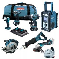 Makita Lxt 18V 12Tlg. Akku Werkzeug + DGA514 Rtju Akku-Winkelschleifer