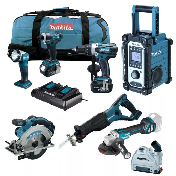 Makita Lxt 18V 12Tlg. Akku Werkzeug + DGA514 Rtju Akku-Winkelschleifer-image
