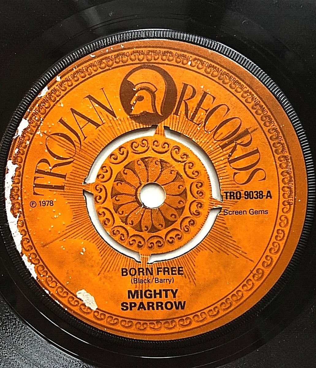 MIGHTY SPARROW CIMARONS Born Free, Over the Rainbow (Trojans TRO