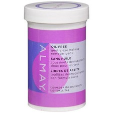 1 x Almay Oil Free Gentle Eye Makeup Remover Pads 120 ct Cucumber Aloe Green Tea