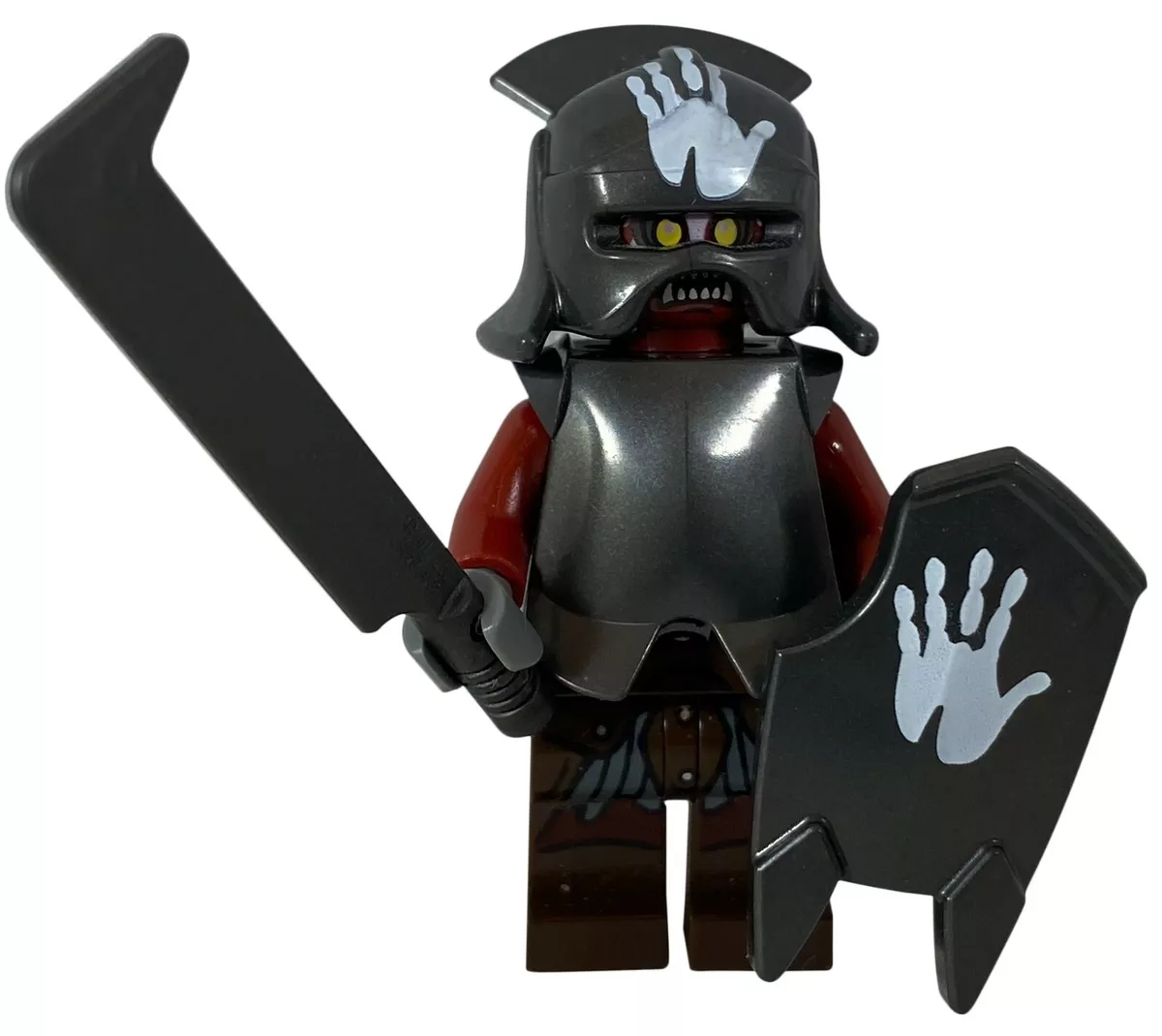 Lego Lord of the Rings LOTR Hobbit Uruk-Hai White Hand Helmet Shield  Minifigure