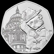 Paddington  Bear at St Pauls Cathedral 50p coin 2019