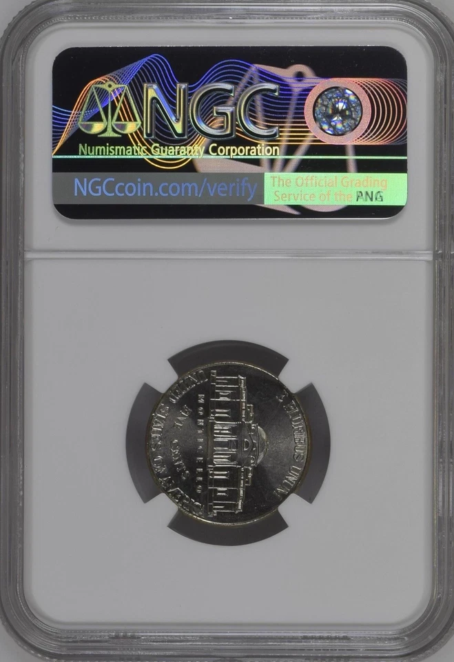 2017 P Jefferson 5¢ NGC Mint Error MS 65 Rotated Dies BX4-46 - Image 2 of 2