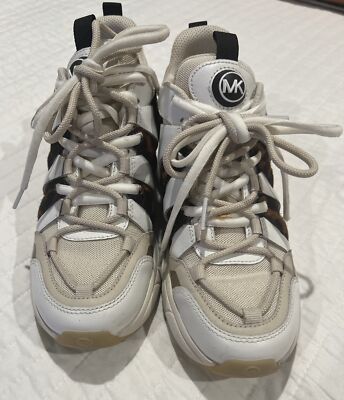 Michael Kors Women's Hero Mixed Media Trainer Sneaker Size M