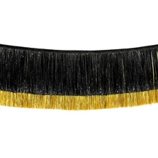 KatchOn Large Black and Gold Fringe Banner - 6.5 Feet | Shiny Black and Gold ...