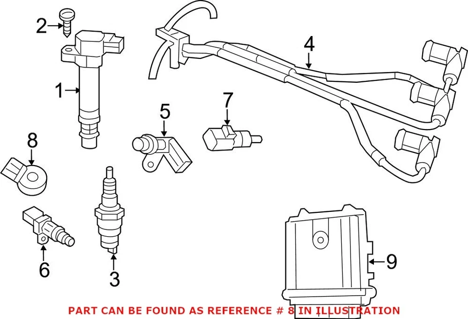 Sensor de golpe de encendido (detonación) Mopar genuino OEM para Jeep Cherokee Wrangler Foto 2 de 2