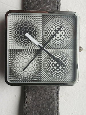 Vasarely Bulova Watch 'Four Squares/Four Spheres/Kat-Tuz' 