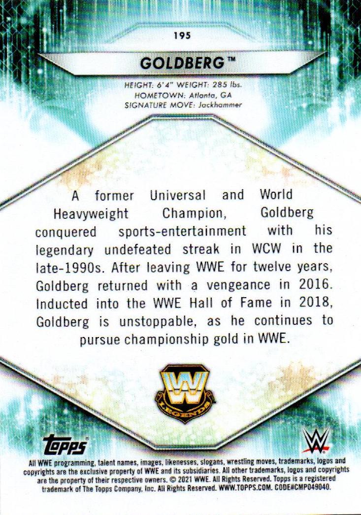 Bill Goldberg WWE Pro Wrestling Trading Card Tops Wrestler WWF