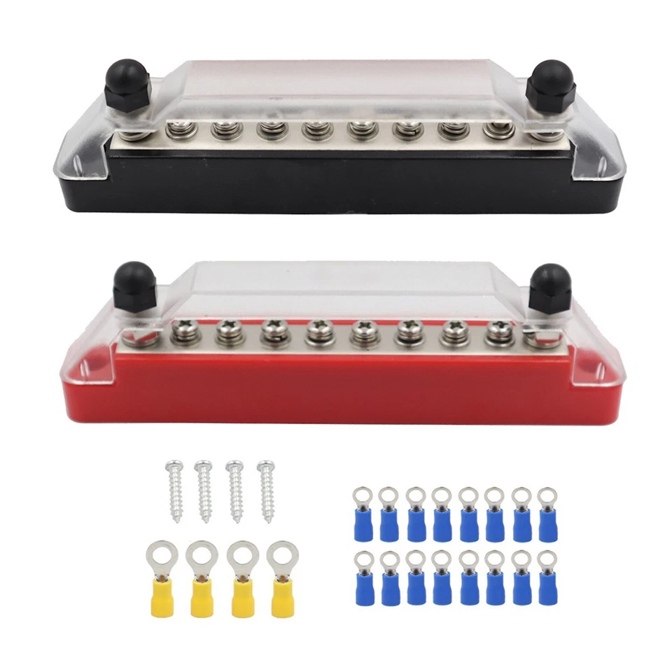 Boat 12V DC Busbar Electrical Terminal Block M6 Studs Power Junction Box 120A - Image 3 of 4