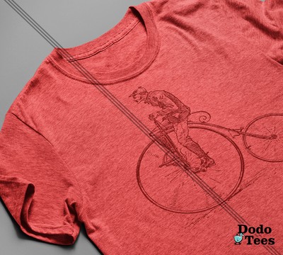 Penny-farthing Bike T-SHIRT Tee Cycling Bicycle Riding birthday Fashion Gift Him