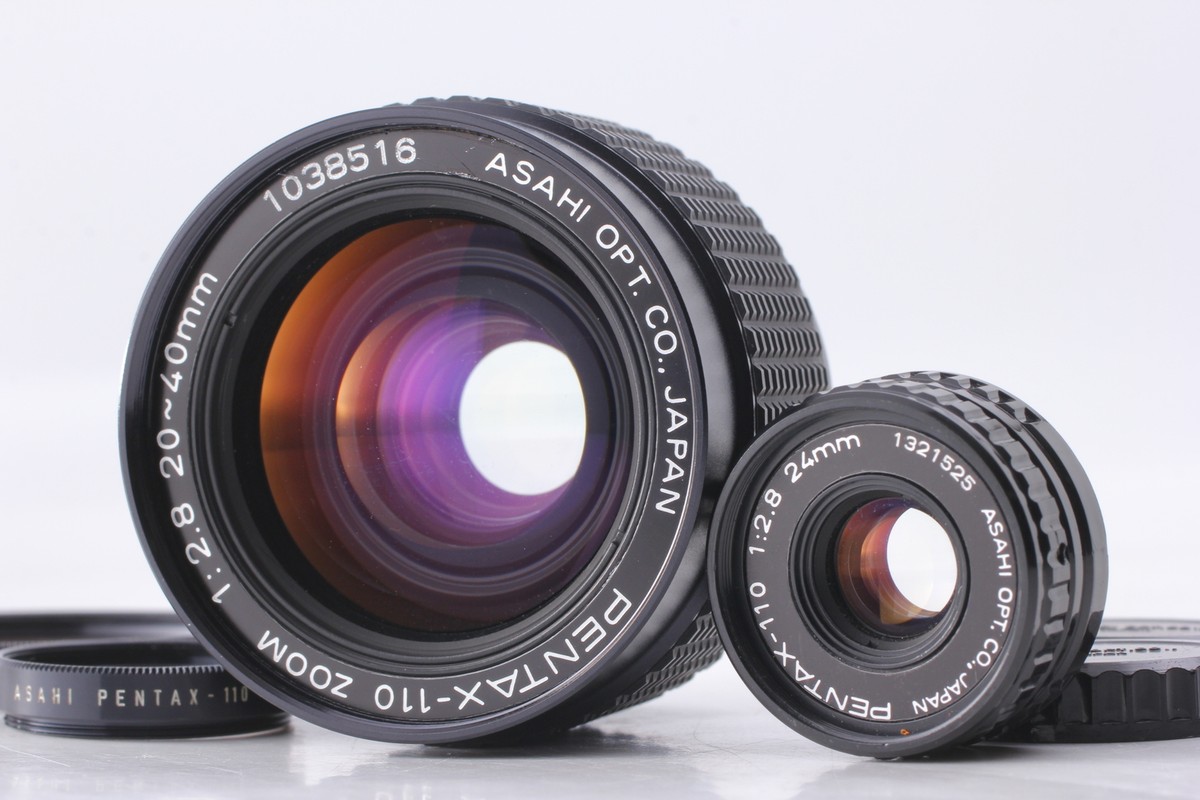 PENTAX-110 ZOOM 20-40mm F2.8 ズームレンズ Near MINT] Pentax-110 Zoom 20-40mm f/2.8 & 24mm f/2.8 From