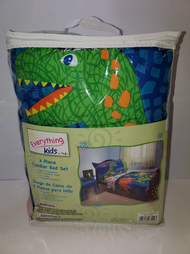 Juego de cama Everything Kids Animal Print Dinosaurios 4 piezas para niños pequeños nuevo sin usar  Foto 2 de 4