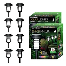 Bell + Howell Solar Powered Color Changing Pathway Lights with Remote 8 Pack