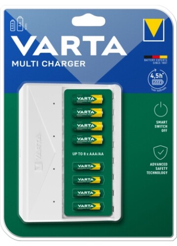 Caricatore Varta 57659 101 401 AC per Batterie NiMH Stilo e Ministilo