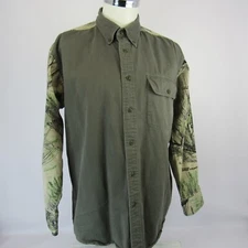 Cabela's Outdoor Gear Long Sleeve Large Button Down Hunting Shirt Gray Camo