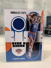 2021-22 Panini NBA Hoops - Rise N Shine Memorabilia #RS-QG Quentin Grimes (MEM,