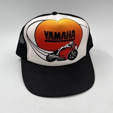 Vintage Yamaha Mesh Trucker Snapback Hat Motorcycle Rare Excellent