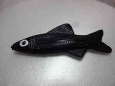 SOFT PLASTIC 2 1/2" BLACK WITH WHITE EYES IMITATION FISH 25 PC. LOT