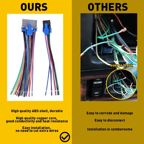 Factory Radio Reverse Stereo Wiring Harness Adapter For 2000-up GM Installtion - Picture 2 of 11