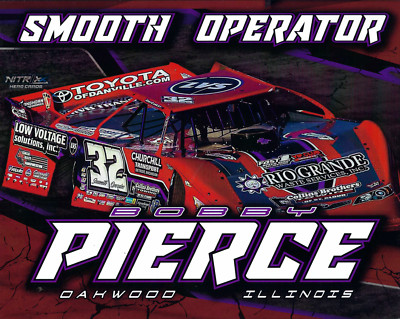 2025 BOBBY PIERCE ''SMOOTH OPERATOR'' #32 DIRT LATE MODEL SERIES HERO / POSTCARD