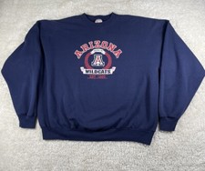 VTG University Arizona Sweatshirt Mens 2XL Wildcats Hanes 50/50 Blend Distressed