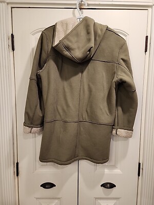 VAN HEUSEN Womens M Sherpa Lined Hooded Button up