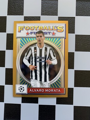 2021-22 Topps Finest Flashbacks UCL Alvaro Morata Gold /50 Juventus