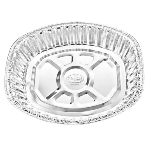100 Disposable Roasting Pan Non Stick Aluminum Roaster Pan Heavy-Duty Oval Shape - Picture 4 of 4