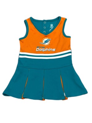 Miami Dolphins NFL Girls Toddler Cheerleader Dress Outfit 18