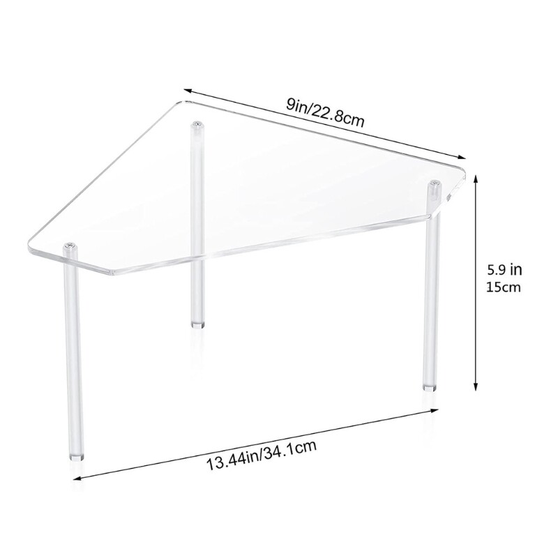 2Pcs Acrylic Bathroom Corner Shelf Clear Floating Bath Shower Rack eBay