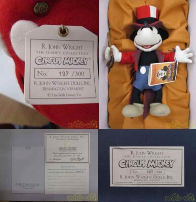 ''USED'' R. JOHN WRIGHT Circus Mickey 2005 Year 300 Rare 35cm In Japan Limited