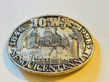 Belt Buckle - Iowa Sesquicentennial  1846 - 1996 