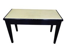 Ebony Satin Artist Piano Bench Vinyl Top With Storage Compartment UB102