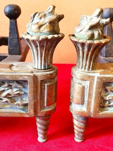 Pair of Louis XVI Chenets - Picture 5 of 12