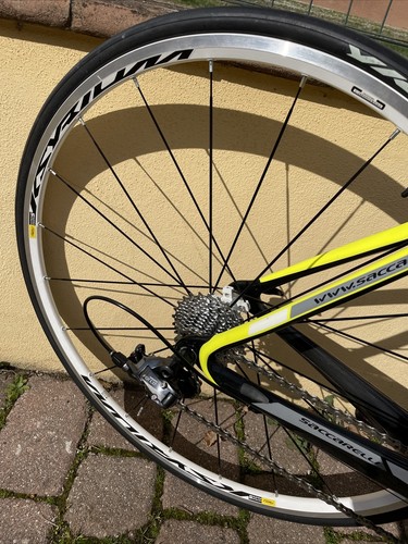 Bici corsa Rim carbonio Saccarelli Team SRAM Force 22 Mavic Ksyrium Equipe S - Foto 4 di 5