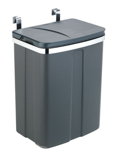 WENKO Tür Müll Abfall Eimer 12 L zum Einhängen Küchen Schränken Ordnung Spülen - Bild 1 von 11