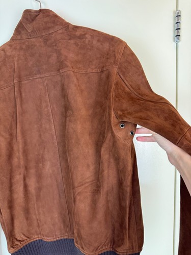BELSTAFF Hughes Cognac Chestnut Leather Suede Aviator Bomber Blouson Jacket - Picture 16 of 23