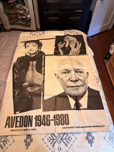 Very Big VinTage RICHARD AVEDON: 46-80 UNIVERSITY ART MUSEUM BERKELEY POSTER