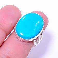 Larimar 925 Sterling Silver Handmade Ring S.8 R 9380 157 4, Christmas Gift