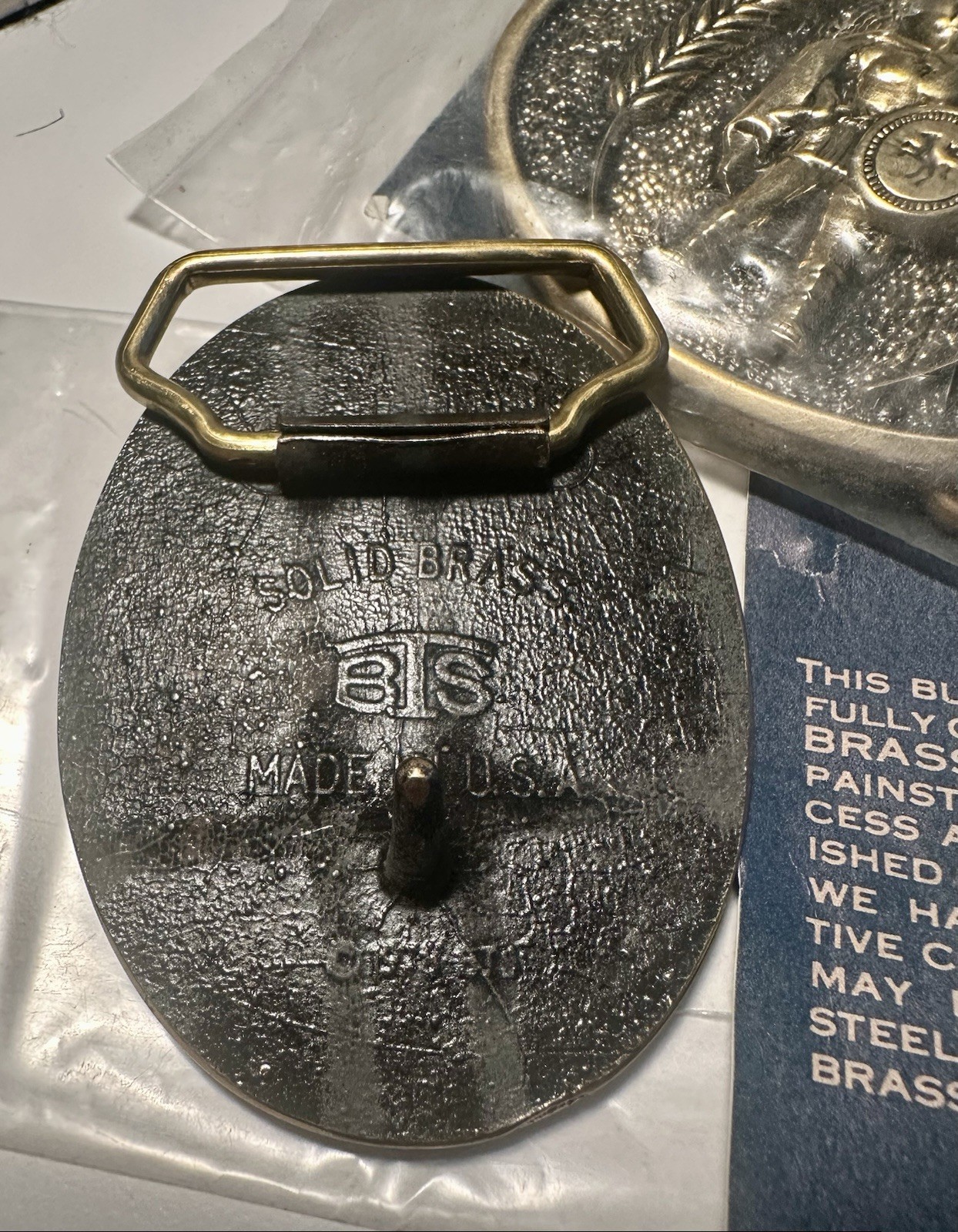 TWO Vintage BTS Basic Tool Supply Brass Buckles W… - image 8