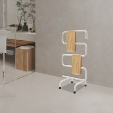 S-Shaped Heated Towel Rack Free Standing Towel Warmer 110V