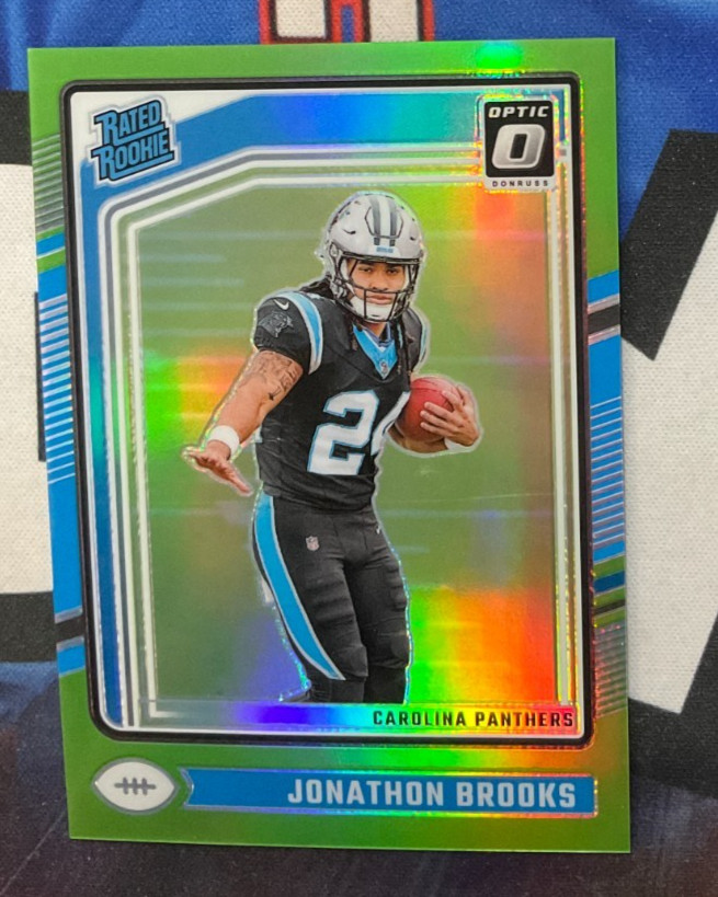 2024 Panini Donruss Optic #258 Jonathon Brooks Lime Green 45/50 Rated Rookie (JR