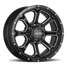 18 Ultra 219bm Nemesis Gloss Black Milled 18x9 Wheel 8x6.5 12mm Truck Rim