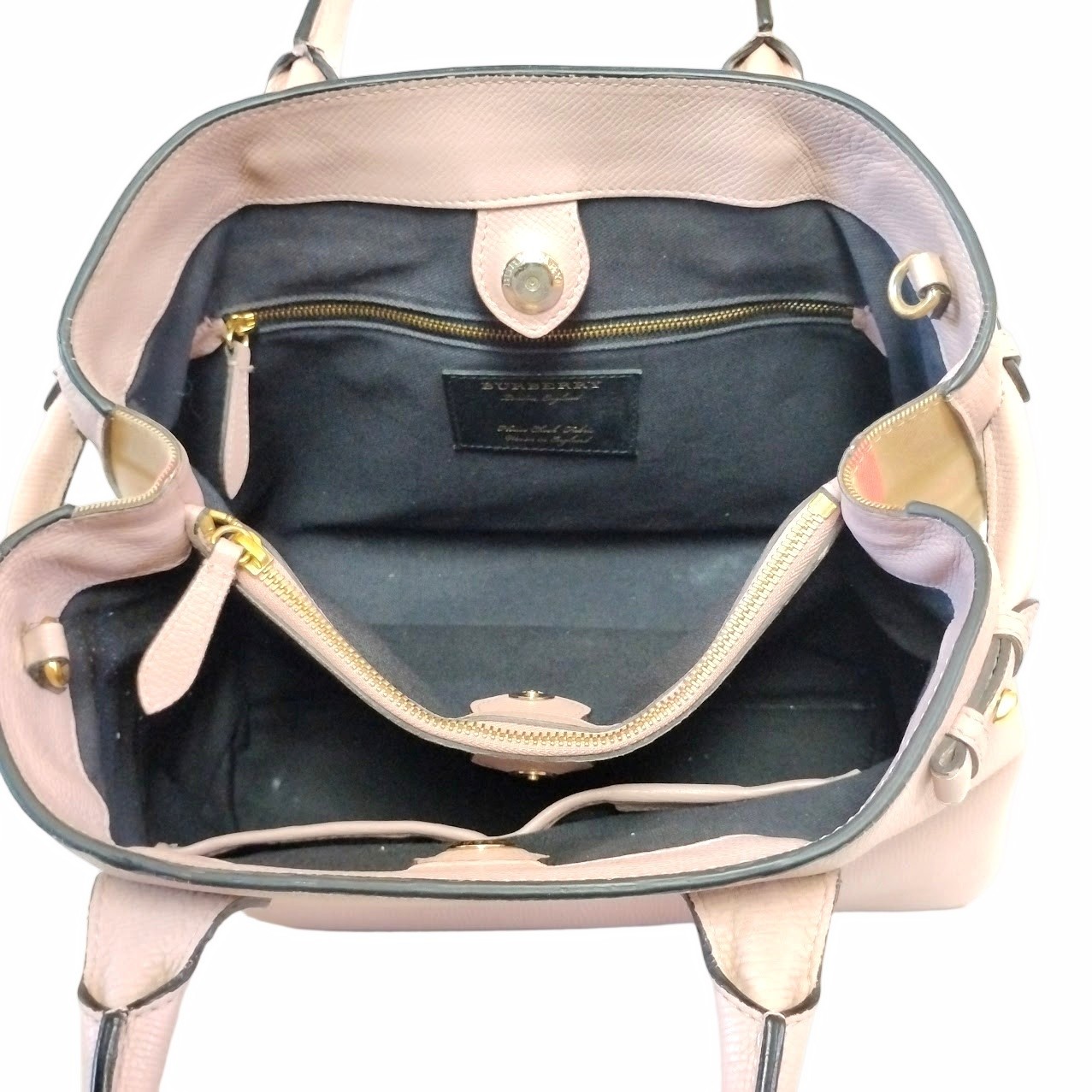 Burberry Medium Banner Shoulder Bag Satchel Tote House Check Pink Leather COA image 10