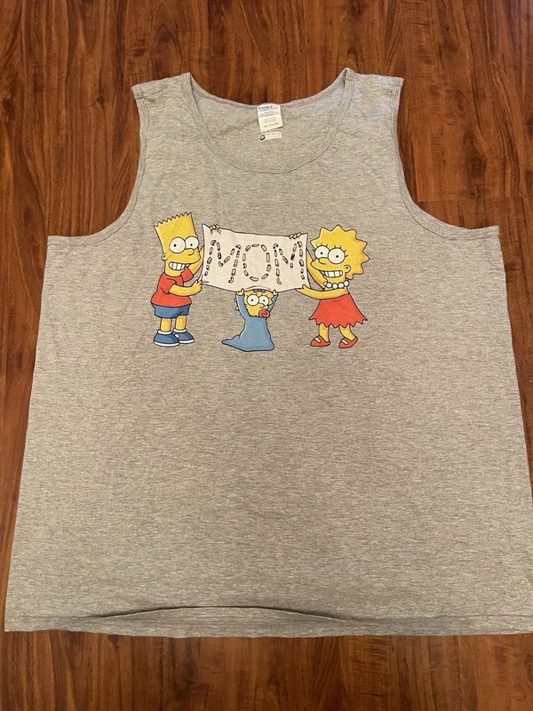 Women’s Tank Size 2XL, Universal, Simpsons, Mom, Gray, Epic