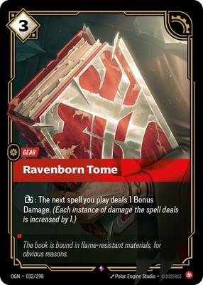 3x Ravenborn Tome - 032/298 - Rare - Foil NM-Mint Riftbound TCG: Origins Riftbou