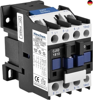 Heschen AC Schütz CJX2-1810 220V 50/60Hz Spule 3P 3-polig normal offen Ie 18A 
