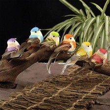 6pcs 10cm6pcs 10 Artificial Sparrow Birds Foam Ornaments for Home Diy Crafts