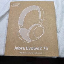 Jabra Evolve3 75 Wireless Bluetooth ANC Headset w/USB-C Dongle Link390c - NEW