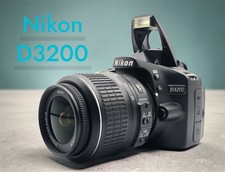 Nikon D3200 DSLR Camera Black w/ AF-S 18-55mm F3.5-5.6 VR Lens from Japan 314A